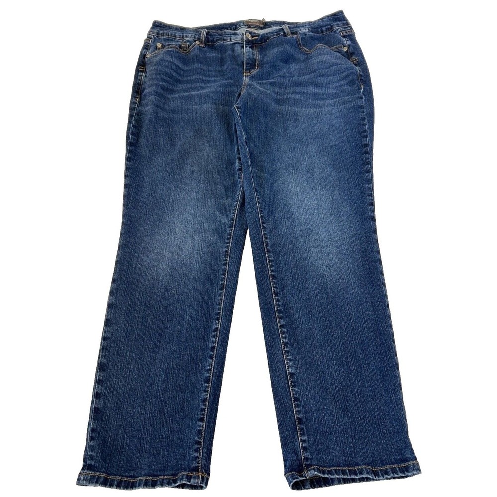 Torrid Boyfriend Straight Women Jeans 20R Blue Denim 5Pocket Regular Fit Stretch